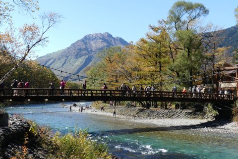 河童橋と焼岳