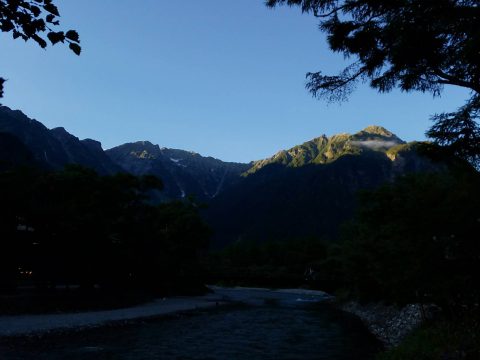 明神岳のアーベントロート