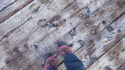 河童橋に降りた霜
