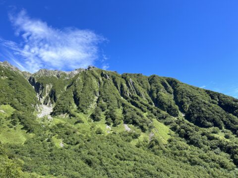 岳沢小屋からの景色