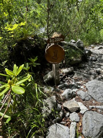 岳沢登山道