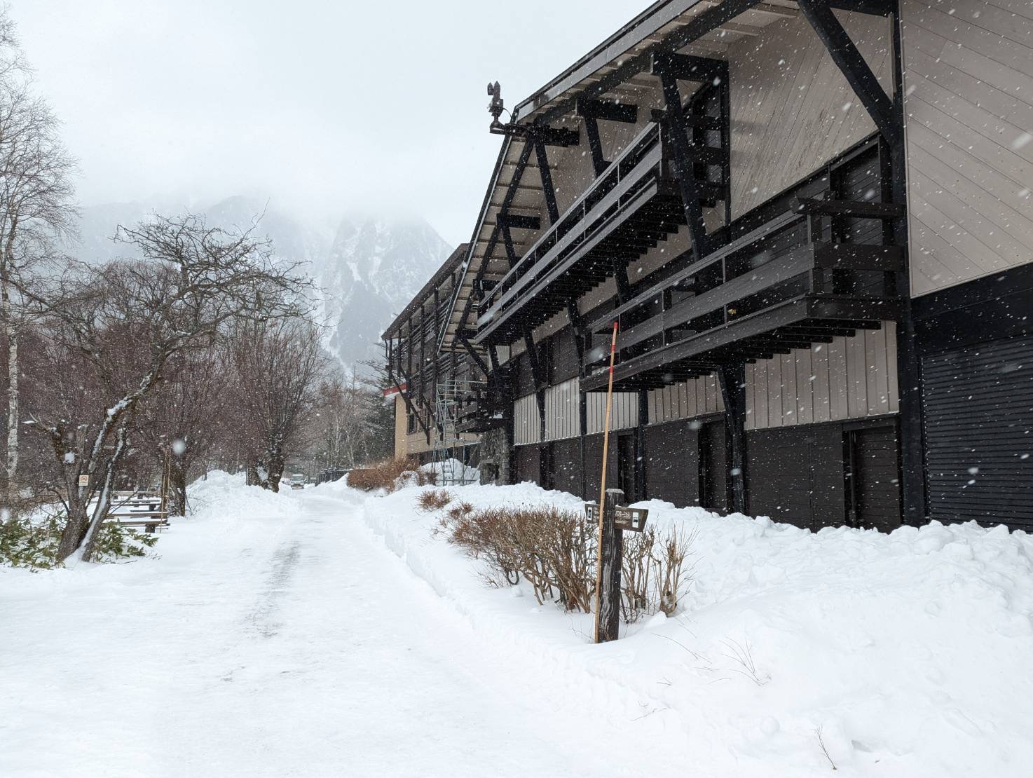 2024年12月16日　吹雪の上高地