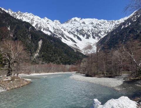 4月10日の穂高連峰