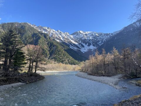 4月頃の穂高連峰