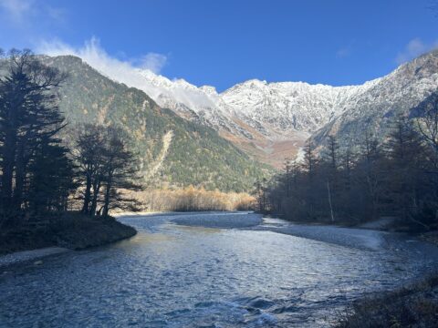 2024年11月冠雪の穂高連峰