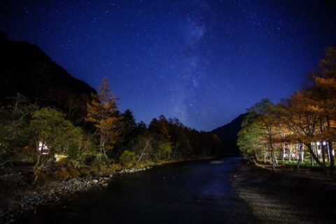 河童橋から見た星空
