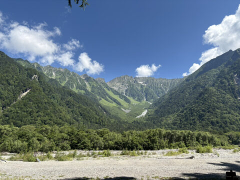 小梨平から望む穂高連峰