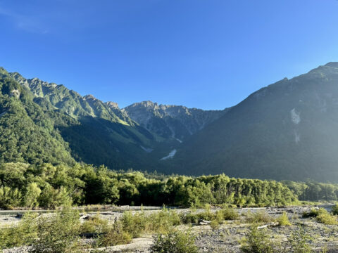 青空と穂高連峰