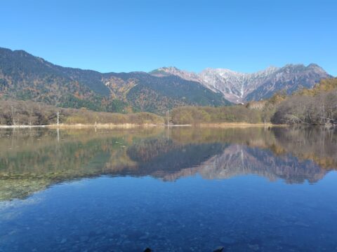 上高地・大正池から穂高連峰