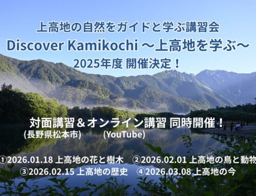 ガイドと学ぶ講習会「Discover Kamikochi」2025年度開催決定！