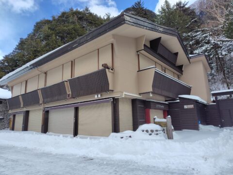 冬の上高地・五千尺ホテル