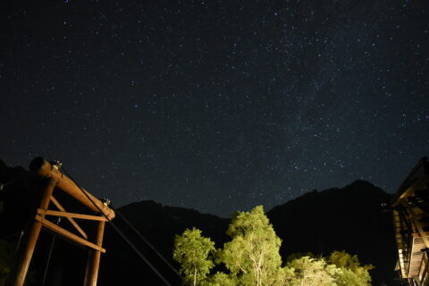 7月の星空と穂高連峰