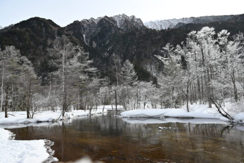 冬の上高地・樹霜と田代池