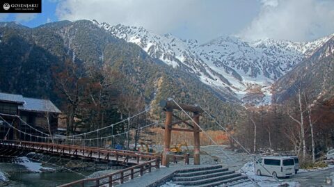 ライブカメラで見る河童橋の様子（2026年3月12日）