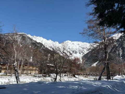 冬の上高地（2026年3月9日）