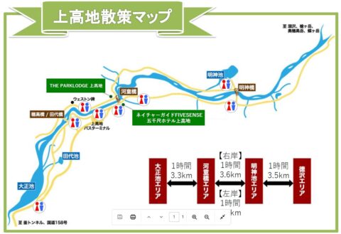 上高地散策マップ