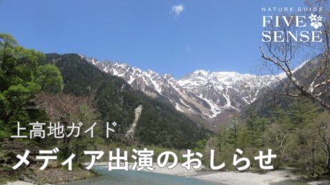 上高地ガイド　メディア出演のお知らせ