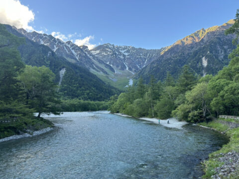 夕方の穂高連峰