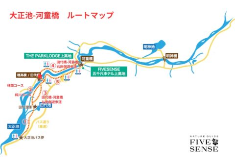 上高地ルートマップ・写真の場所指示２