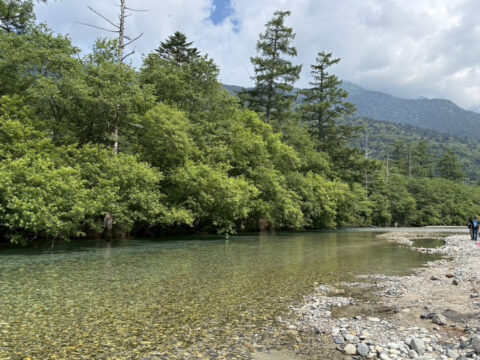 2026年7月撮影梓川コースの行き止まりの場所 梓川河原