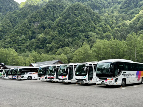 2026年8月10日のバスターミナル